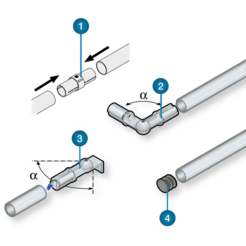 garde-corps de sécurité en aluminium Barrial accessoires en aluminium moulé