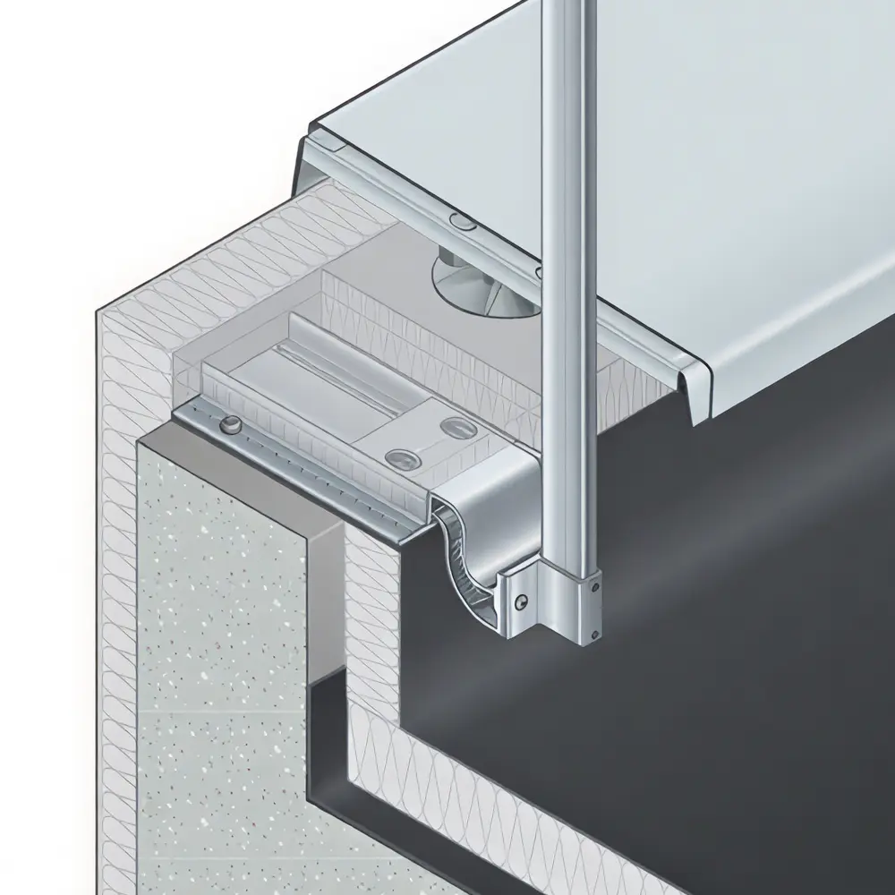 garde-corps de sécurité en aluminium Barrial décor sabot Zd