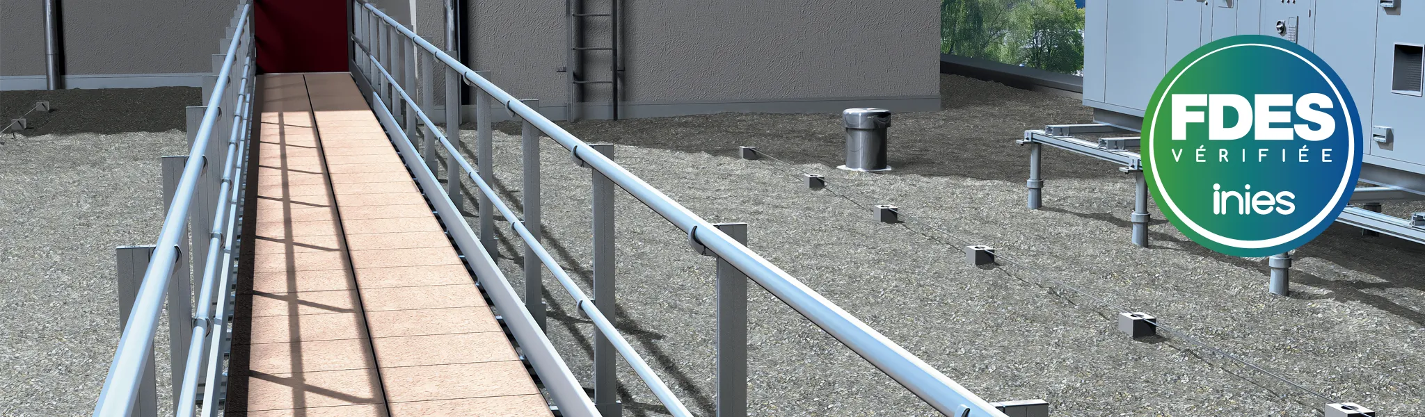 Korridor : Chemin de circulation et d'évacuation en toiture-terrasse