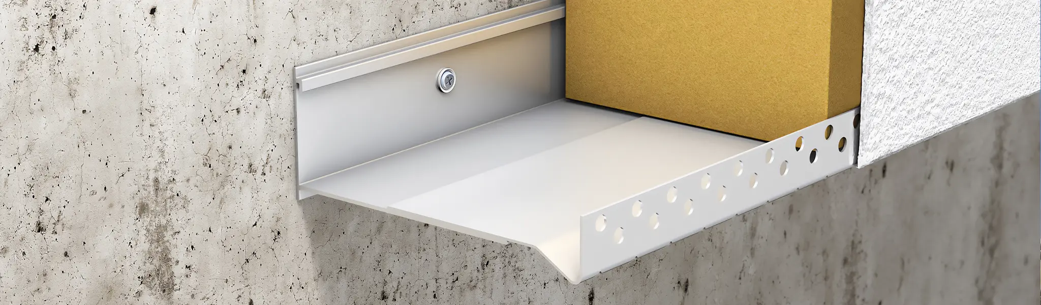 Isonet : Système de profilés réglables pour départ d'isolant de facade